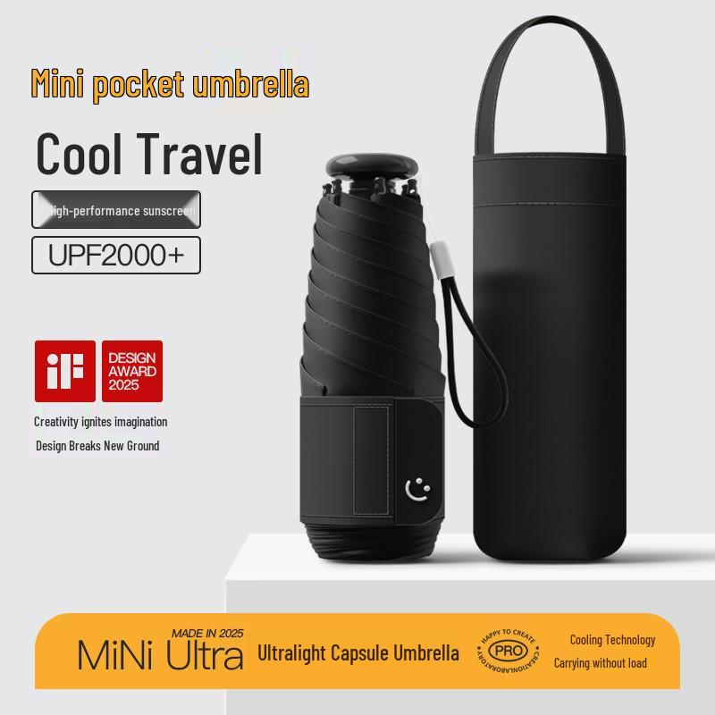 Women's Mini Anti-UV Sunshade Umbrella - Portable, Dual-Use for Sunny & Rainy Days