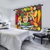 2pcs/set Fruits Vegetables Window Curtain Rural Farm Food Home Bedroom Living Room Decoration Blackout Polyester Fabric Curtains