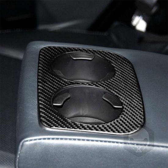 Carbon Fiber Rear Water Cup Holder Cover For Subaru Outback 2015-19 Legacy 16-18