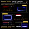12 V 54 LED Color Light License Plate Frame Acrylic Plastic License Plate Cover-Blue