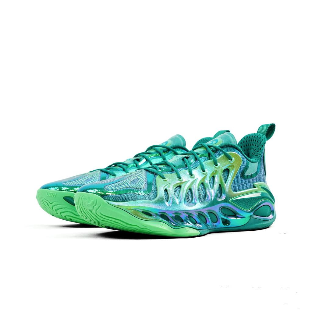 Li Ning BadFive Chase 2 SUPER Halt Unterstützung Anti-Torsion Niedrig geschnitten Basketballschuhe Herren Grün ABFW013-12