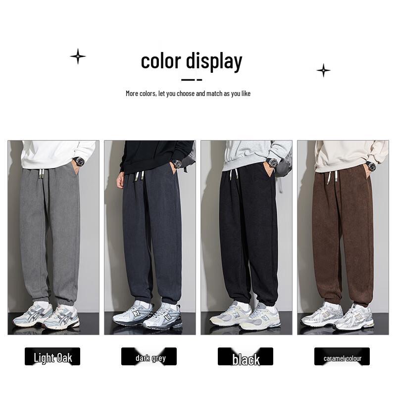 Romon Men's Warm Corduroy Fleece-Lined Casual Pants