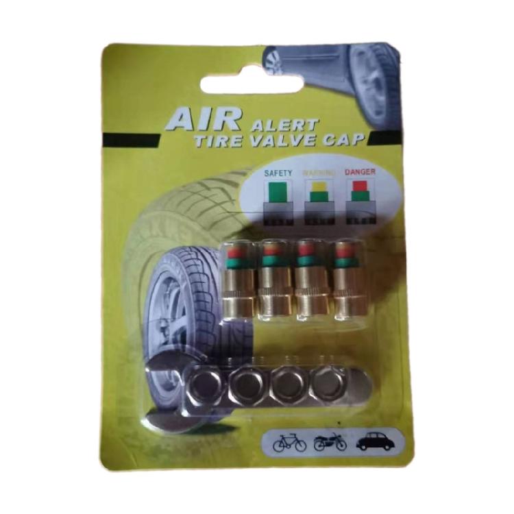 

High Accuracy Tire Valves Pressure Gauge Indicator Alerts Monitoring Caps Air Gauge Leak Proof Design With Visual Alerts