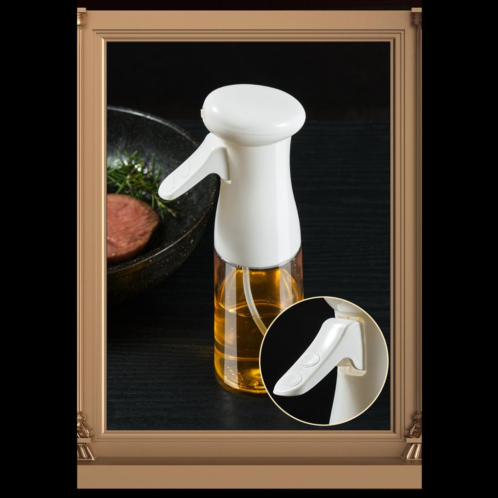 Cooking Oil Sprayer PP PET BBQ Spray Bottle Oil Sprayers Mister for Mixing Salad 200ml(White Plastic (in Bag) )
