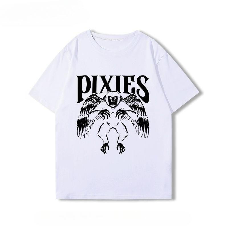 Pixies Band Estiva Casual Rock Americano Retro Vestibilità Larga MultiCombinazione Maglietta a Maniche Corte per Uomo e Donna
