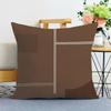 Coffee Color Printed Decorative Pillowcase Bedroom Living Room Square Cushion Pillowcase