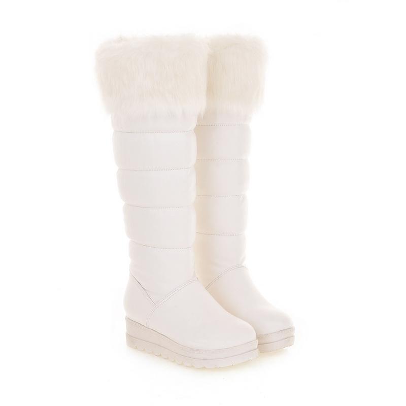 

Женские зимние сапоги осенне-зимние теплые плюшевые сапоги большого размера на толстой подошве среднего размера 37