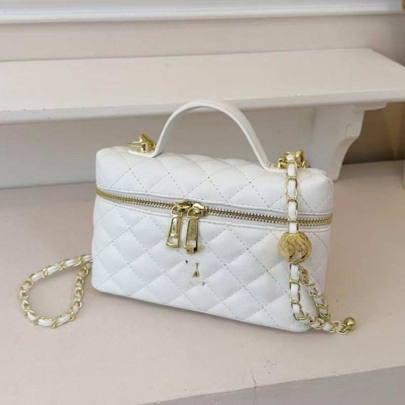 Small Chic Quilted Box Handbag Women 2026 PU Leather Crossbody Shoulder Bag With Zip