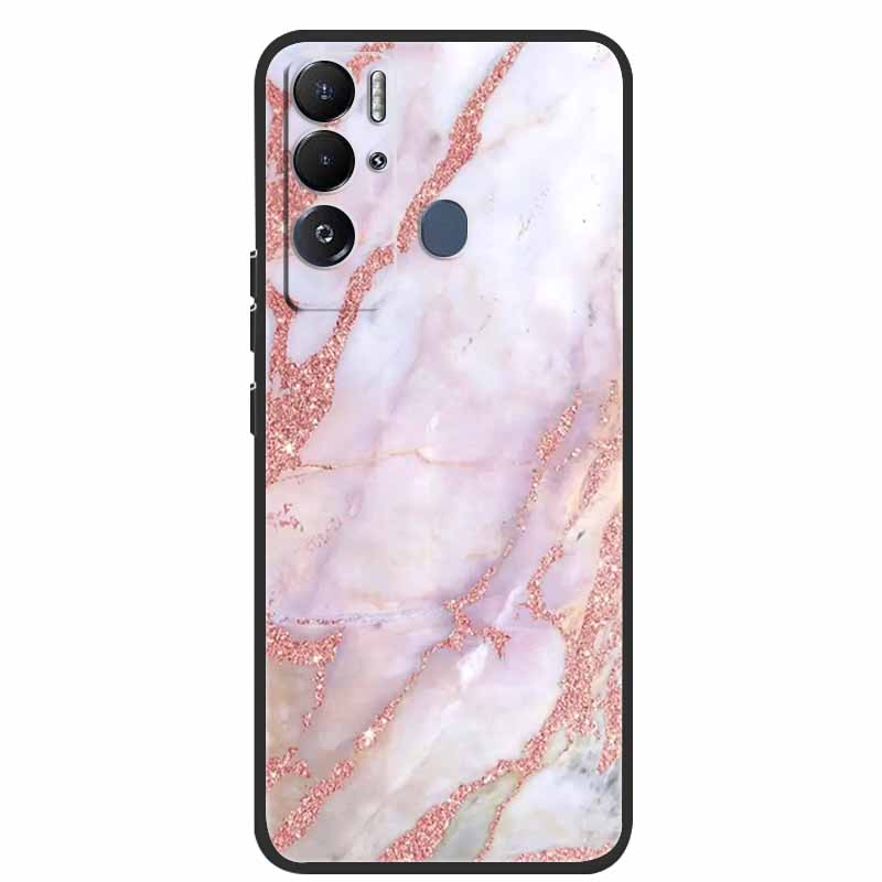 For Tecno Pova Neo Case Marble Soft Silicone Back Cover Phone Case for Tecno Pova Neo Bumper Coque LE6 Shockproof PovaNeo Funda