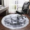 Gray Wolf Round Rug Suitable For Office Reception Decorative Carpet Office Chair Protection Carpet And Also Suitable For Gifts To Relatives And