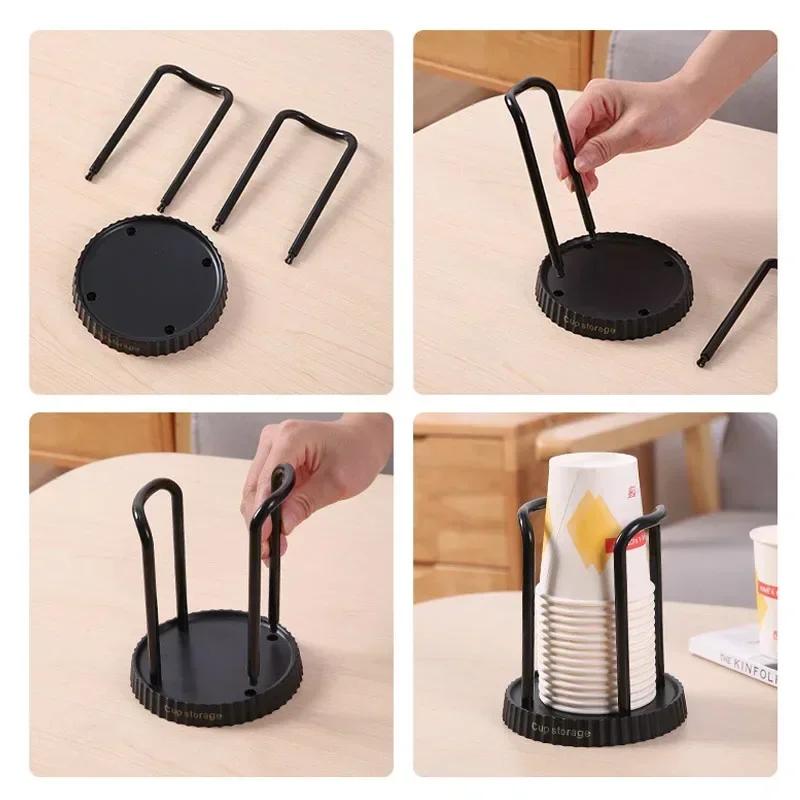 Multifunctional Kitchen Cup Holder Disposable Paper Cup Rack Desktop Organizer for Lilydrip Coffee Cups