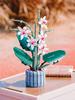 Non-Toxic Lotus Orchid Building Block Home Furnishings Bricks Flowers Plant Model Bricks Potted Flower Bouquet Model Romantic Home 728Pcs