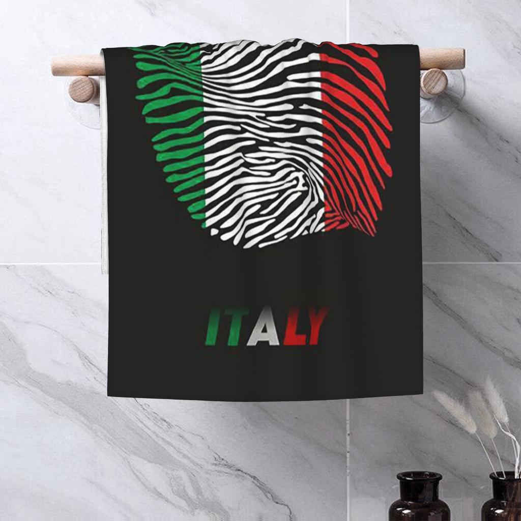 Vintage Italy Flag Car Italian Pride Soft Face Towel Quick Dry Pool Bath Cotton Towels Absorbent