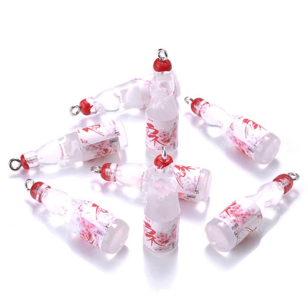 10Pcs Resin Mini Juice Bottle Drink Pendant Simulation Juice Drink Bottle Pendants  Jewelry Making