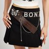 Spice Girl Rhinestone Belts PU Leather Waistband Punk Butterfly Waist Chain  Decorative Jeans