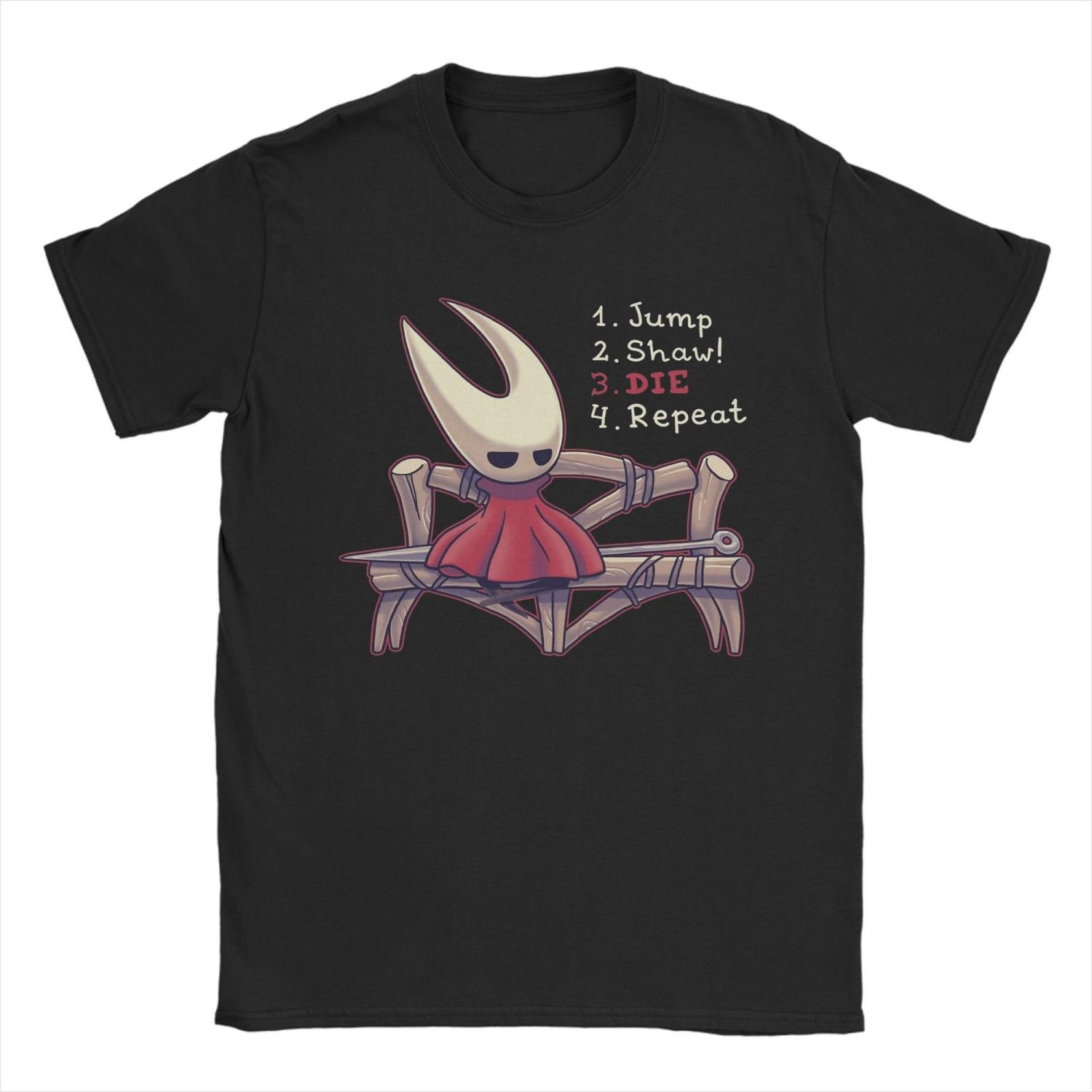 

Fashion Hornet Shaw Silksong Hollow Knight T-Shirts Men Round Collar Cotton T Shirt Game Funny Short Sleeve Tees 6XL Clothes XXXXXL чорний