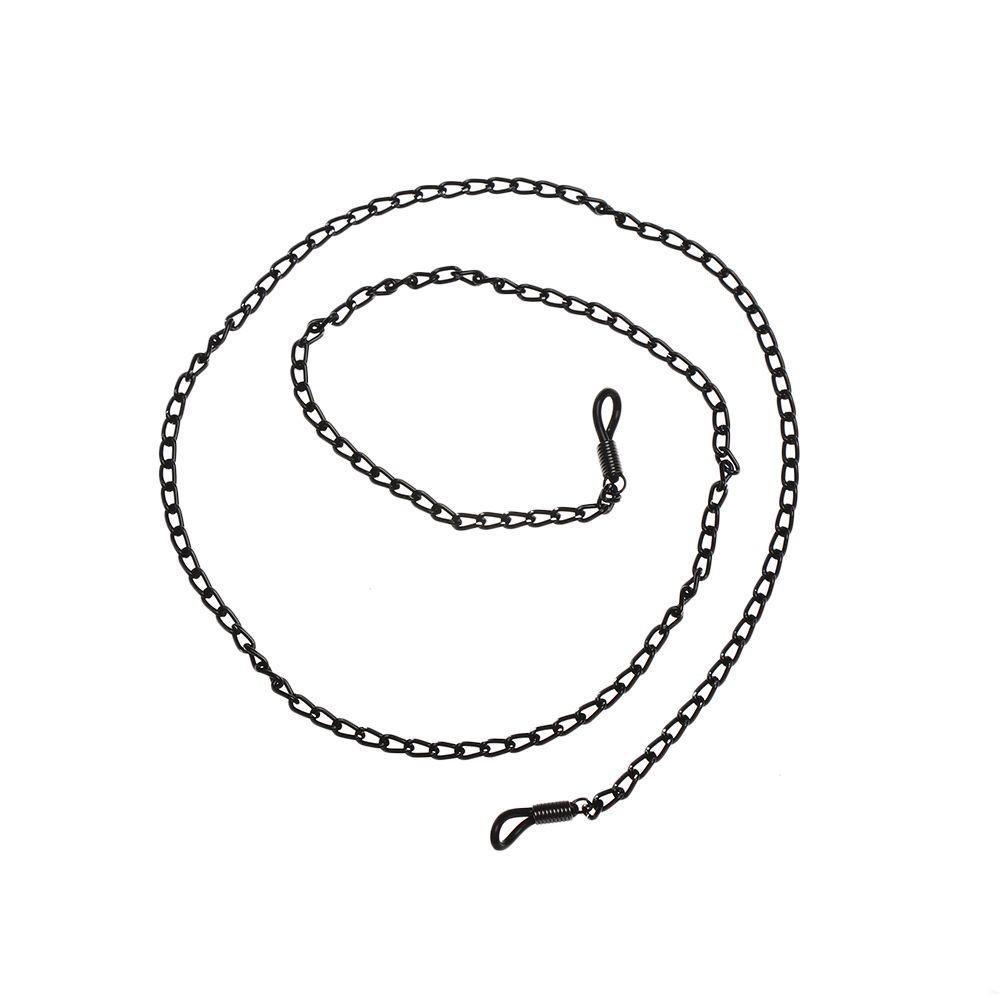 Chaîne de lunettes en métal noir pour femme Accessoires pour lunettes Collier de lunettes Cordon pour lunettes