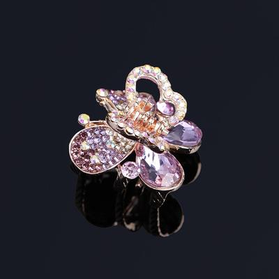 Women's Ellen Clip Hairpin (Purple) Cubic Decoration Point Pin
