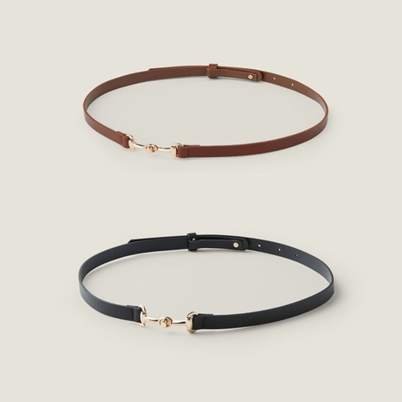 

BEMUSE MANSION Золотой ремень с застежкой - 2 цвета BROWN