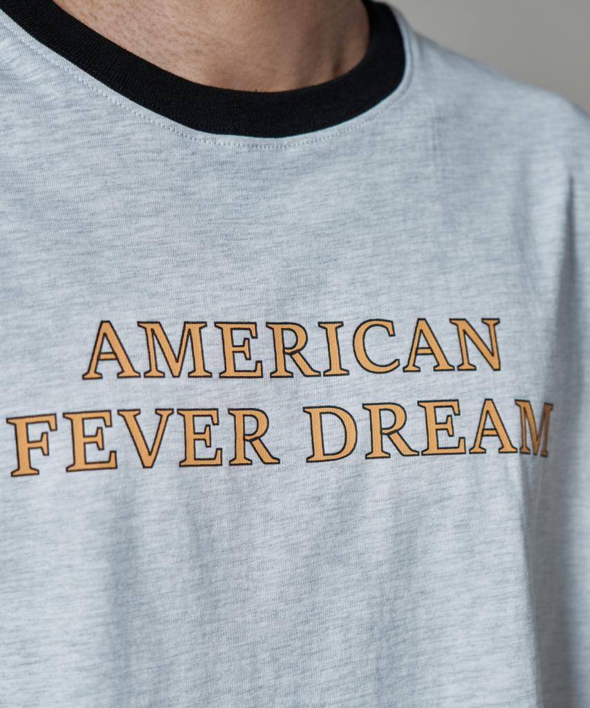 WAAR M1090 Dream Fever Ringer Short Sleeve T-Shirt_White Melange