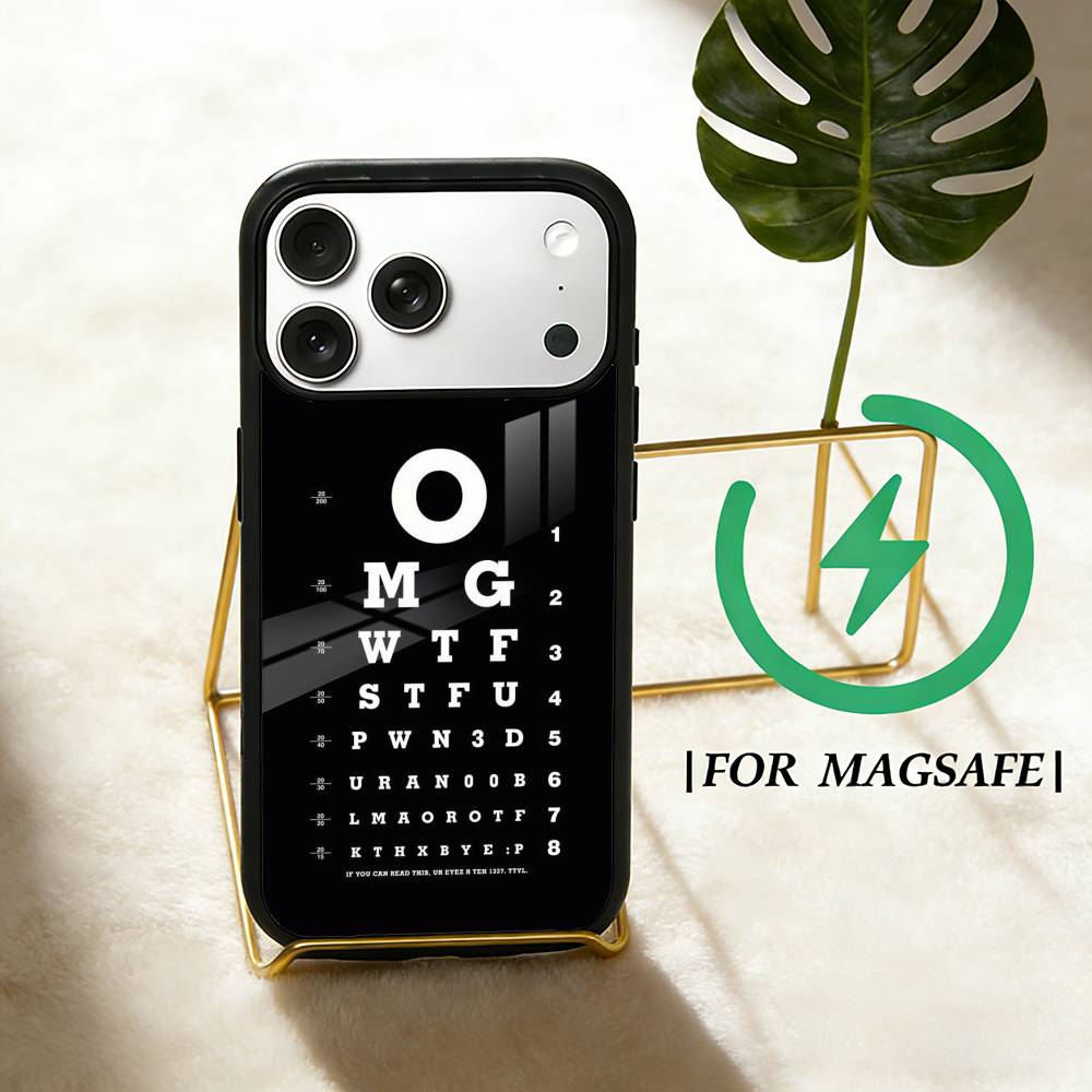 

M-Medical Eye Vision Chart Phone Case For iPhone 17,16,15,14,13,12,Plus,Pro,Max for Magsafe Magnetic Wireless Charging iPhone14Plus