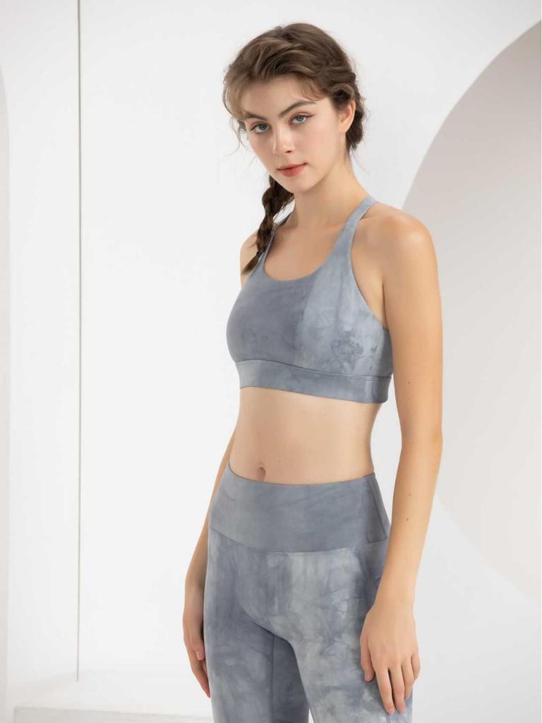 Tie-Dye Shockproof Sports Bra: Breathable, Quick-Drying Yoga & Fitness Tank Top