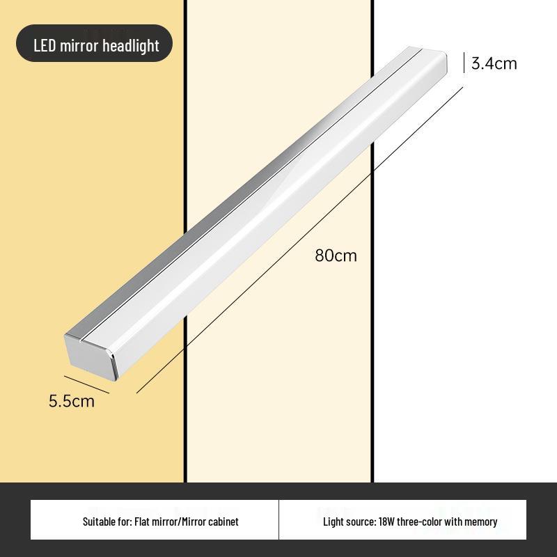 Bathroom LED Sensor Vanity Mirror Cabinet with Fog-Proof, Waterproof, and No-Punch Installation