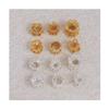 18k Gold-Filled Color-Preserving Hollow Waist Flower Spacer Beads for DIY Double-Sided Crystal Bracelet Jewelry