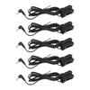 5 Stück Elektrodenkabel 2,5 mm Winkelstecker 1,2 m Länge 1 auf 2 Ohrclip Elektrodenkabel für Massagegerät