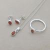 Carnelian Jewelry Set, 925 Sterling Silver, Gift For Her, Women Jewelry, Valentine's Gift