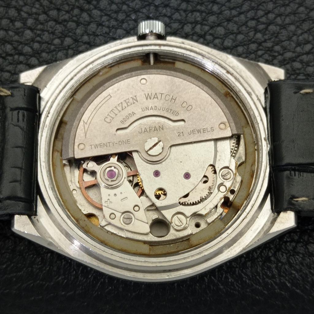 GEBRAUCHTE VINTAGE CITIZEN AUTOMATIC 8200 JAPAN HERRENUHR MIT GOLDFARBIGES ZIFFERBLATT a434854-2 R123-a434854