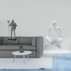 Figurine Decorative Statue Abstract Thinker Tabletop Ornament for Entryway Fireplace Bedroom Living