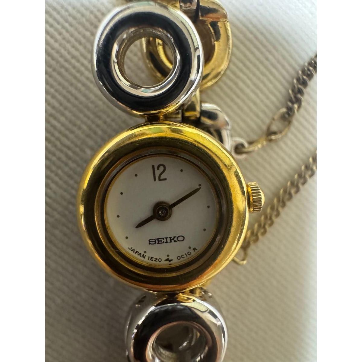 SEIKO 1E20-0C10 Ladies Watch Gold Silver Quartz