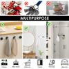4Pcs Suction Cup Hooks Stainless Steel Bathroom Towel Clothes Holder Wall Mount Kitchen Shower Strong Suction Sucker Hooks