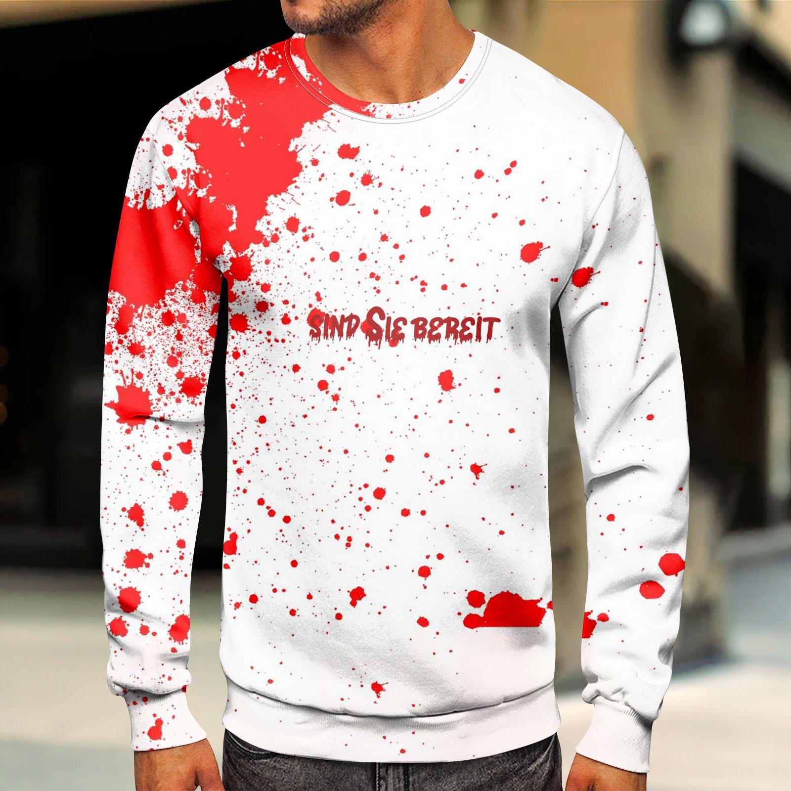 

Мужская толстовка с принтом на открытом воздухе, свободная с длинными рукавами и этническим принтом XXXL красный