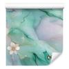 Wallpaper Sea Ink, Turquoise and Light Gray 50x1000