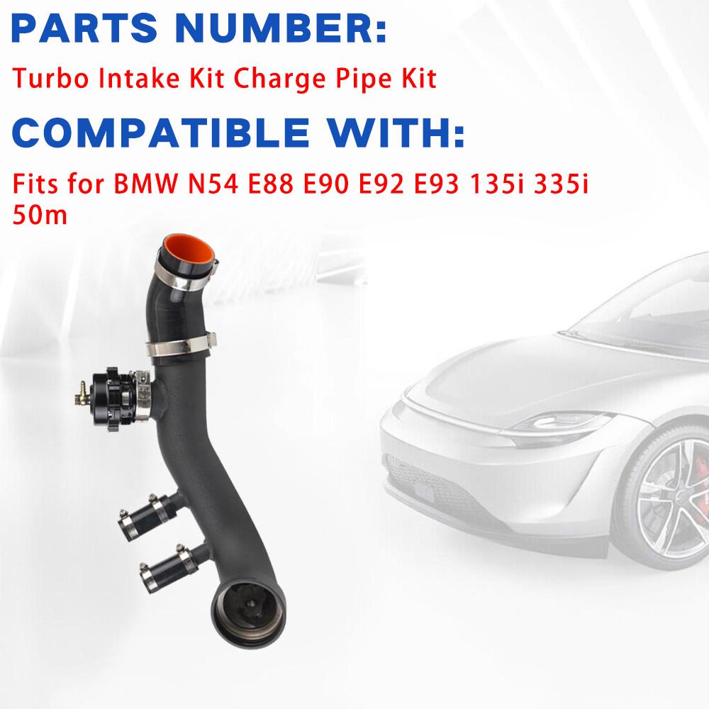 Air Inlet Kit Turbocharge Pipe Cooling Kit Black 50mm Pressure Relief Valve For BMW N54 E88 E90 E92 Car Engine Parts Replacement