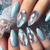 24buc Unghii False Model Stea Fluture Lungi Migdală Press on Nails Manichiură Unghii False DIY
