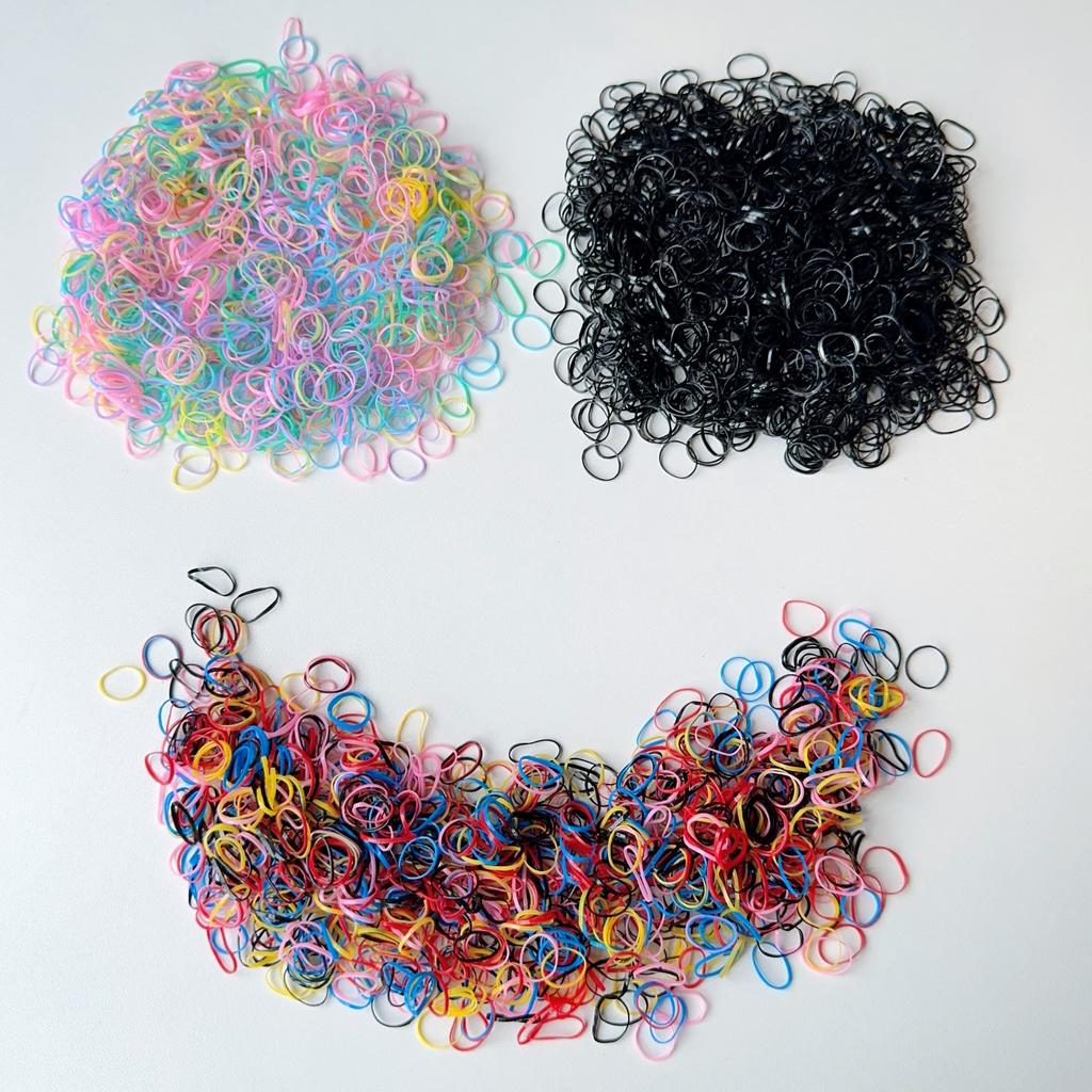 1500 ks Barevné jednorázové gumičky do vlasů pro dívky Čelenka Dětské gumičky na culík Dětské vlasové doplňky