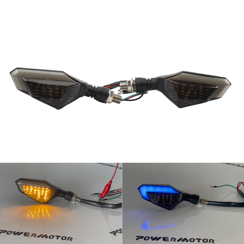 Universal Motorcycle LED Turn Signals Tail Light Blinkers Indicators Motorbike Scooter Parts Daytime Running Lamp 12V