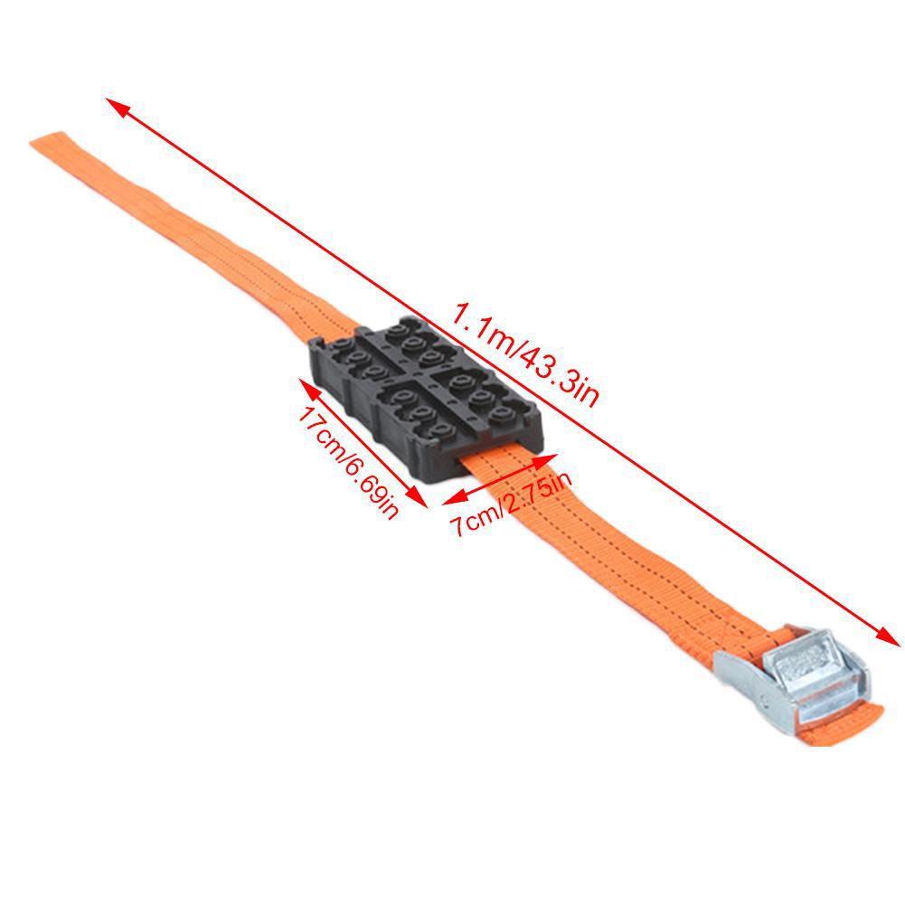 1pc Universal Car Motor Tire Anti-Skid Chain For Snow Mud Ice Tire Chain Straps Traction Blocks Emergency Snow Mud Sand Durable