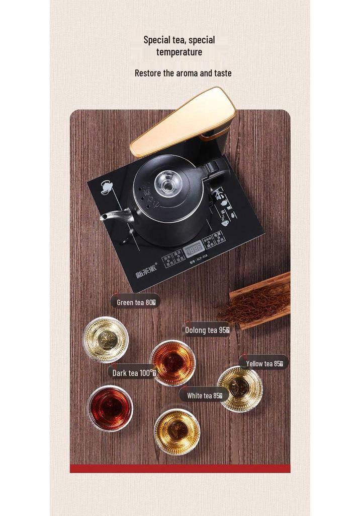 Upper Kettle Electric Tea Brewing Set with Integrated Water Pump