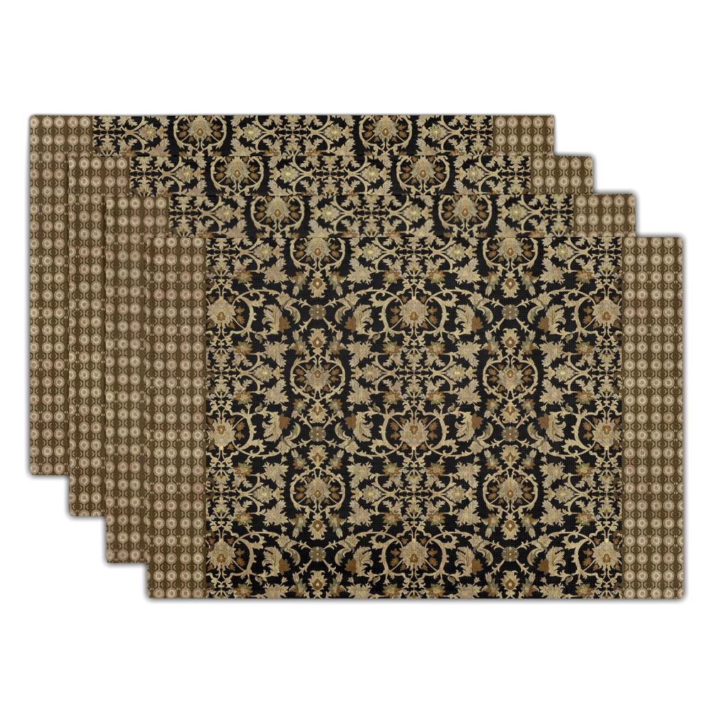 

Blue Floral Placemats Flower Blue NonSlip Heat Resistant Place Mats Spring Summer Linen Table Mat for Kitchen Dining Party Decor 1pcs