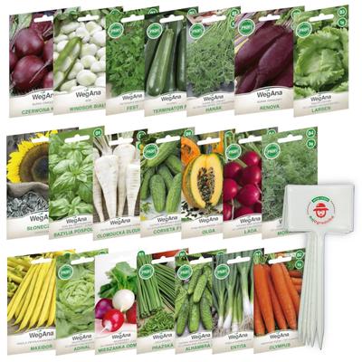 Garden Seeds Set Carrot Parsley Beetroot 21 PCS. + FREE Labels