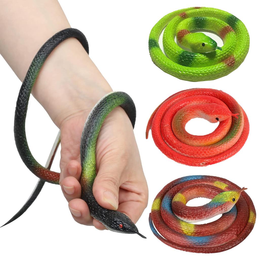 Creative Prank Soft Rubber Simulation Snake Toy Fake Snake Prop April Fool'S Day Parody
