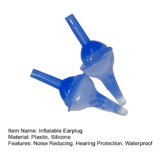 Yousheng 1/2 Pairs Inflatable Earplugs Noise Reducing Hearing Protection Earplugs Waterproof Silicone Concerts Work Study Sleeping Silent Earplugs