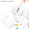 3-in-1 Palette Lid Painting Brush Holder Brush Washer Bucket With Art Watercolor Oil Painting Cleaning Tools Brushes Tray Basin