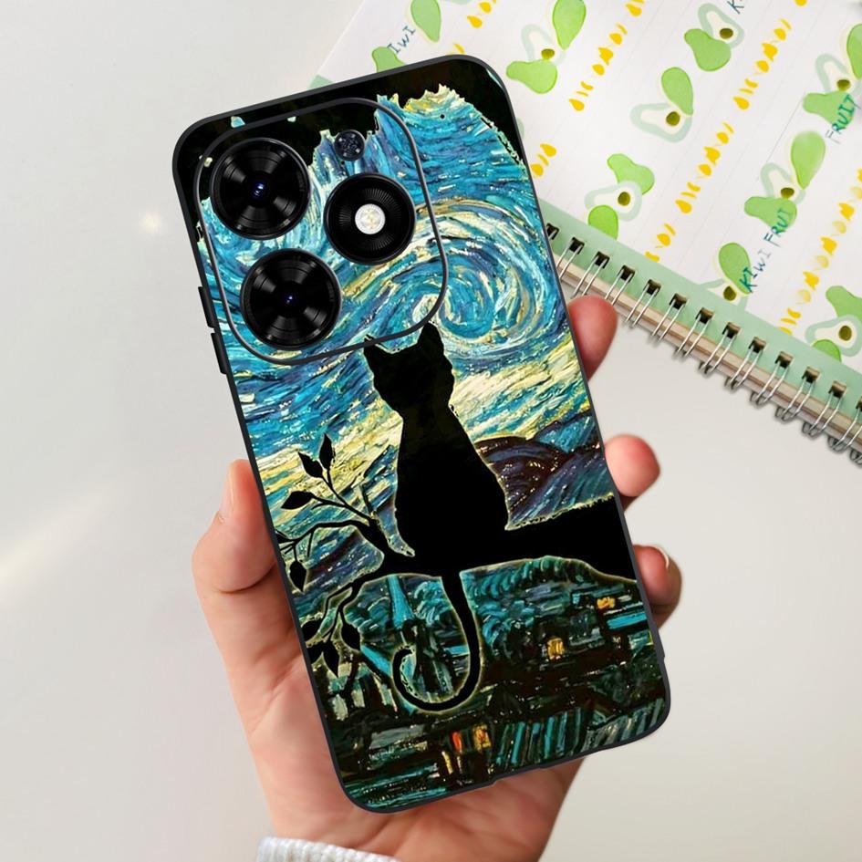 For Tecno Spark 20C Case Spark 20 Pro Cover Popular Flower Butterfly Clear Silicone Phone Cases For Tecno Spark 20 Spark20 Funda