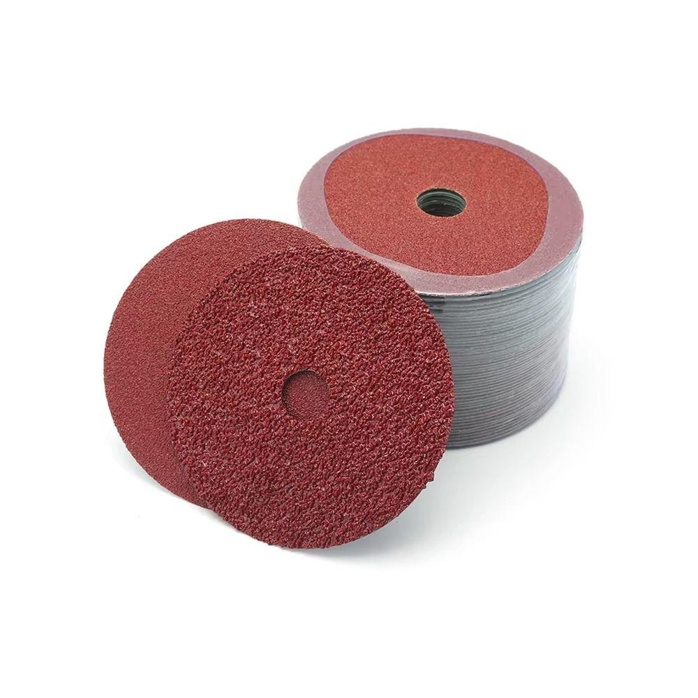 50 Pcs Hard Fiber Sandpaper Abrasive 4Inch Hand Sanding Tool Diameter 100mm Sanding Disc Wood