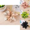 Christmas Flower Decor With Gold Silver And Red Colors For Holiday Tree Embellishments